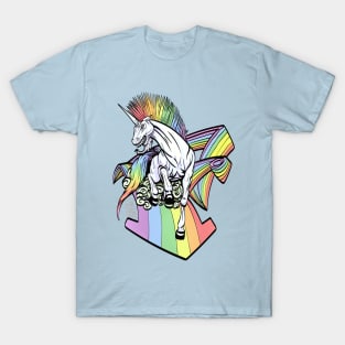 Rainbow Unicorn Rage T-Shirt